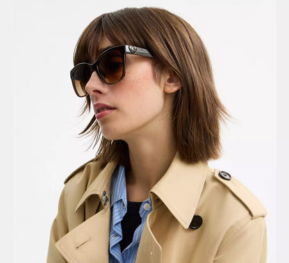 Lentes Coach Mujer Gafas de Sol Cuadradas Signature Heart Oversize
