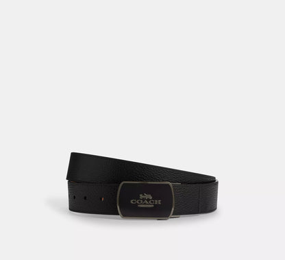 Cinto Coach Hombre Hebilla Logo Reversible Ajustable 38mm Elegante