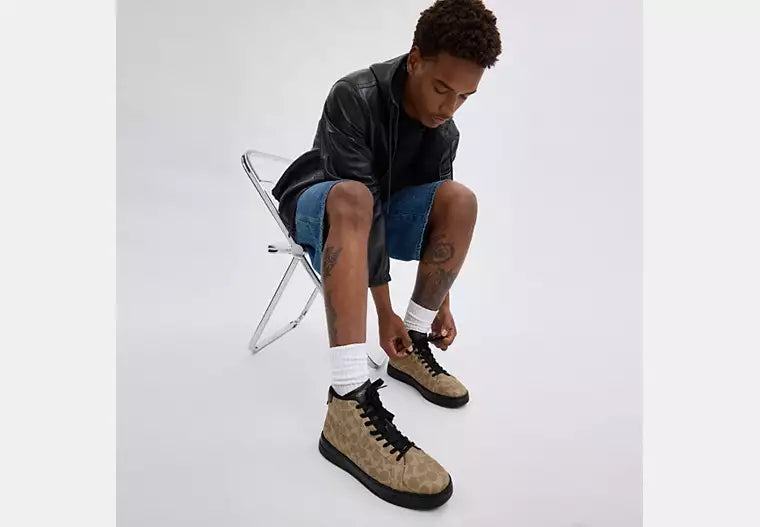 Tenis Coach Hombre High Line High Top Sneakers Casuales Elegantes
