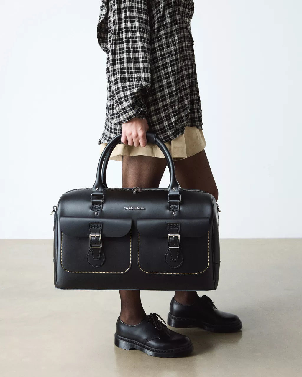 Bolso de Viaje Dr Martens Negro Daytripper Kiev Leather Bag
